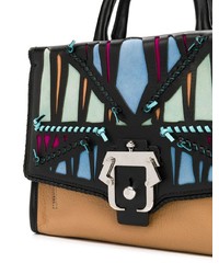 Разноцветная кожаная сумка через плечо с принтом от Paula Cademartori