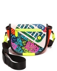Разноцветная кожаная сумка через плечо с принтом от Marc by Marc Jacobs