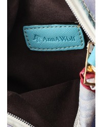 Разноцветная кожаная сумка через плечо от Anna Wolf