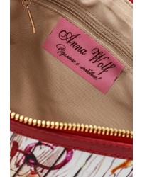 Разноцветная кожаная сумка через плечо от Anna Wolf