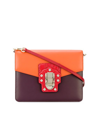 Разноцветная кожаная сумка через плечо от Dolce & Gabbana