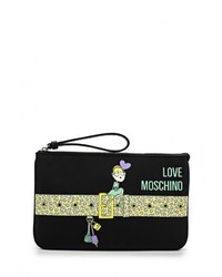Разноцветная кожаная сумка через плечо от Love Moschino