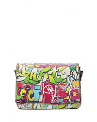 Разноцветная кожаная сумка через плечо от Velvet