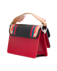 Разноцветная кожаная сумочка с принтом от Paula Cademartori