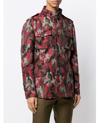 Мужская разноцветная куртка в стиле милитари с камуфляжным принтом от Gabriele Pasini