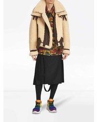 Мужская разноцветная куртка в стиле милитари с камуфляжным принтом от Burberry