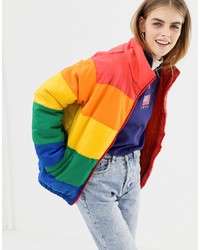 Женская разноцветная куртка-пуховик от Daisy Street