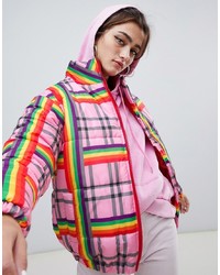 Женская разноцветная куртка-пуховик от Daisy Street