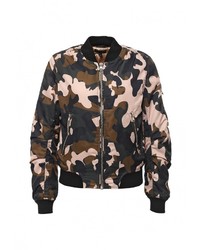 Женская разноцветная куртка-пуховик