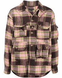 Мужская разноцветная куртка-рубашка в шотландскую клетку от Engineered Garments