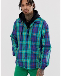 Мужская разноцветная куртка-рубашка в шотландскую клетку от Tommy Jeans