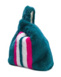Разноцветная меховая сумка через плечо от Simonetta Ravizza