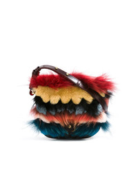 Разноцветная меховая сумка через плечо от Paula Cademartori