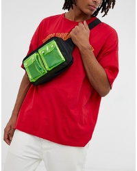 Мужская разноцветная поясная сумка из плотной ткани от 7X