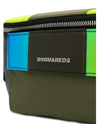 Мужская разноцветная поясная сумка от DSQUARED2