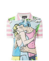 Женская разноцветная рубашка поло в горизонтальную полоску от Boutique Moschino