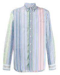 Мужская разноцветная рубашка с длинным рукавом в вертикальную полоску от Gitman Vintage