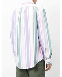 Мужская разноцветная рубашка с длинным рукавом в вертикальную полоску от Lauren Ralph Lauren