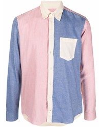 Мужская разноцветная рубашка с длинным рукавом в стиле пэчворк от MACKINTOSH