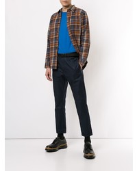 Мужская разноцветная рубашка с длинным рукавом в шотландскую клетку от Kent & Curwen