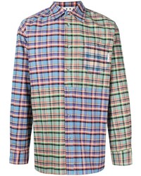 Мужская разноцветная рубашка с длинным рукавом в шотландскую клетку от Marni