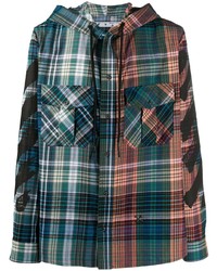 Мужская разноцветная рубашка с длинным рукавом в шотландскую клетку от Off-White