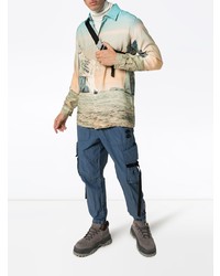 Мужская разноцветная рубашка с длинным рукавом с принтом от Ambush