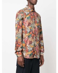 Мужская разноцветная рубашка с длинным рукавом с принтом от Karl Lagerfeld
