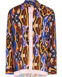 Мужская разноцветная рубашка с длинным рукавом с принтом от Orange Culture