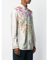 Мужская разноцветная рубашка с длинным рукавом с принтом от Alchemist
