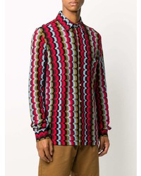 Мужская разноцветная рубашка с длинным рукавом с принтом от Missoni
