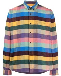 Мужская разноцветная рубашка с длинным рукавом с принтом от YMC