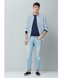 Мужская разноцветная рубашка с длинным рукавом от Mango Man