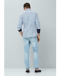 Мужская разноцветная рубашка с длинным рукавом от Mango Man