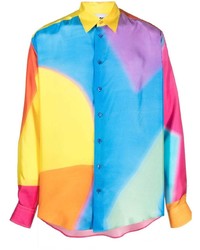 Мужская разноцветная рубашка с длинным рукавом от Moschino