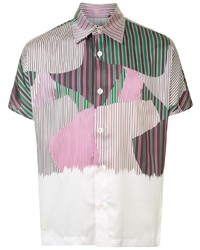 Мужская разноцветная рубашка с коротким рукавом в вертикальную полоску от Necessity Sense