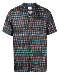 Мужская разноцветная рубашка с коротким рукавом в клетку от PS Paul Smith