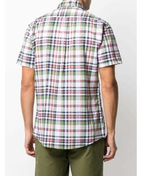 Мужская разноцветная рубашка с коротким рукавом в шотландскую клетку от Barbour