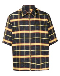 Мужская разноцветная рубашка с коротким рукавом в шотландскую клетку от Givenchy