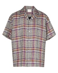 Мужская разноцветная рубашка с коротким рукавом в шотландскую клетку от Lou Dalton