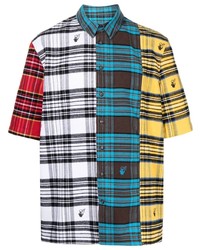 Мужская разноцветная рубашка с коротким рукавом в шотландскую клетку от Off-White