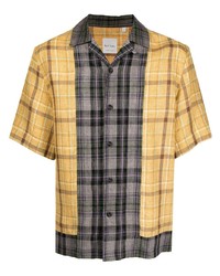Мужская разноцветная рубашка с коротким рукавом в шотландскую клетку от Paul Smith