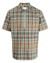 Мужская разноцветная рубашка с коротким рукавом в шотландскую клетку от PS Paul Smith