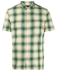 Мужская разноцветная рубашка с коротким рукавом в шотландскую клетку от Ralph Lauren RRL