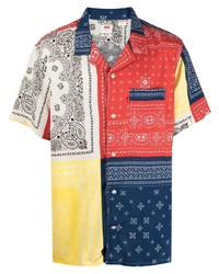 Мужская разноцветная рубашка с коротким рукавом с "огурцами" от Levi's