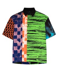 Мужская разноцветная рубашка с коротким рукавом с принтом от AG