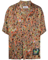 Мужская разноцветная рубашка с коротким рукавом с принтом от Ambush
