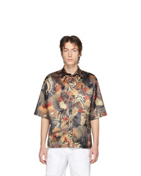 Мужская разноцветная рубашка с коротким рукавом с принтом от Boramy Viguier