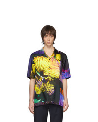 Мужская разноцветная рубашка с коротким рукавом с принтом от Dries Van Noten
