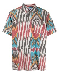 Мужская разноцветная рубашка с коротким рукавом с принтом от Engineered Garments